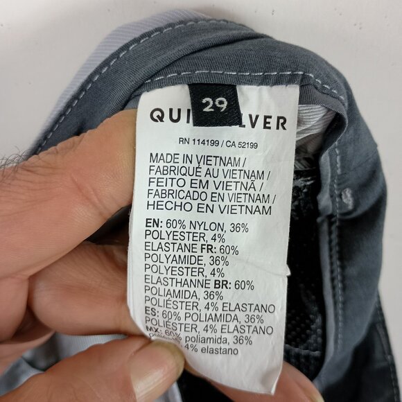 Quiksilver Mens Union Amphibian Hybrid Shorts with DryFlight Size 29 Gray Casual - Picture 4 of 10